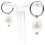 Náušnice s perlami Shell Pearl, rozměr 31x10 mm, hmotnost 5 g, elegantní design pro každou příležitost.