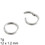 Ocelové náušnice - Kruhy - 12 x 1.2 mm