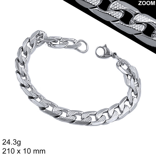 ŠPERKYLA.CZ • Náramek - 3NB63982 - Curb Edge - 210 x 10 mm - 24.3g