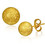 Zlaté ocelové náušnice s kuličkami, hrubý povrch