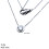 Náhrdelník s krystalem v moderním designu, stříbrný, 400 mm, 3,2 g