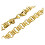 Ocelový náhrdelník s pozlaceným povrchem, délka 450 mm, šířka 15 mm, hmotnost 103 g