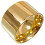 Široký zlatý prsten s lesklým povrchem, šířka 14 mm
