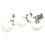 Set náušnic a přívěsku s bílými perlami, průměr náušnic 14 mm, průměr přívěsku 16 mm.