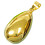 Přívěsek kapka, lesklý povrch, zlatá barva, elegantní design pro každodenní nošení i speciální příležitosti