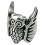 Prsten s motivem sovy ve stříbrné barvě, detailní provedení a jedinečný design.