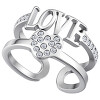 Prsten s nápisem LOVE a srdcem, šířka 13 mm, váha 4 g. Elegantní design pro romantické příležitosti. Velikost 6 až 9.