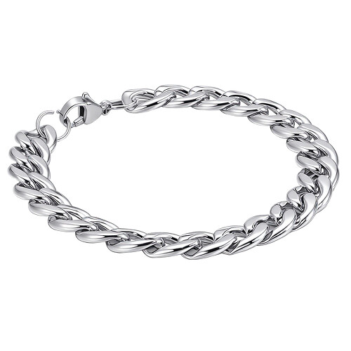 Ocelový náramek - Curb - 205 x 9 mm