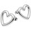 Náušnice ve tvaru srdce, rozměr 16x14mm, pár.