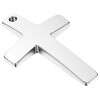 Křížový přívěsek s rozměry 19x29 mm v stříbrné barvě, elegantní design pro každodenní nošení.