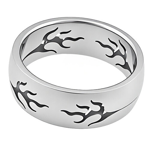 Ocelový prsten oheň