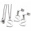 Set šperků ELEGANTNÍ S - náhrdelník s přívěskem a náušnice, rozměry: N: 450x1.6mm, P: 17x10mm.