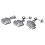 Set šperků s rybími motivy – ocelové náušnice a přívěsek, rozměry P: 18x17 mm, E: 18x17 mm