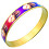 Náramek s barevným motivem a vnitřním rozměrem 68x11.5 mm, váha 25 g